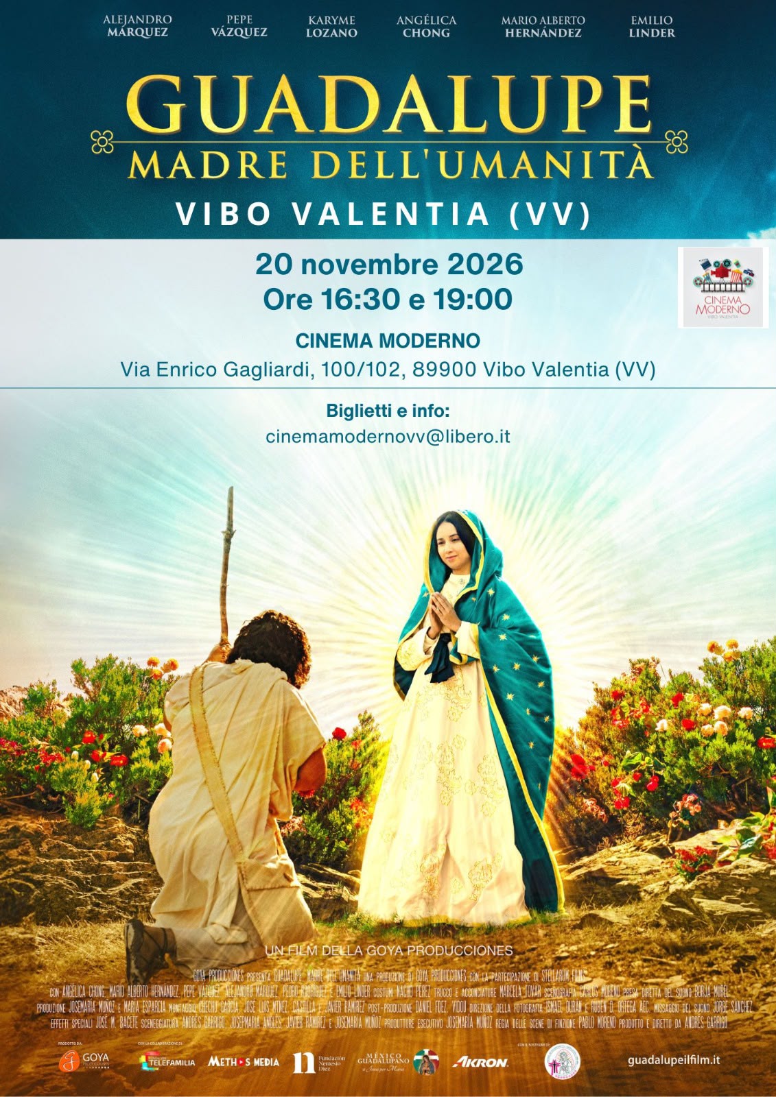 Locandina originale dell'evento Guadalupe